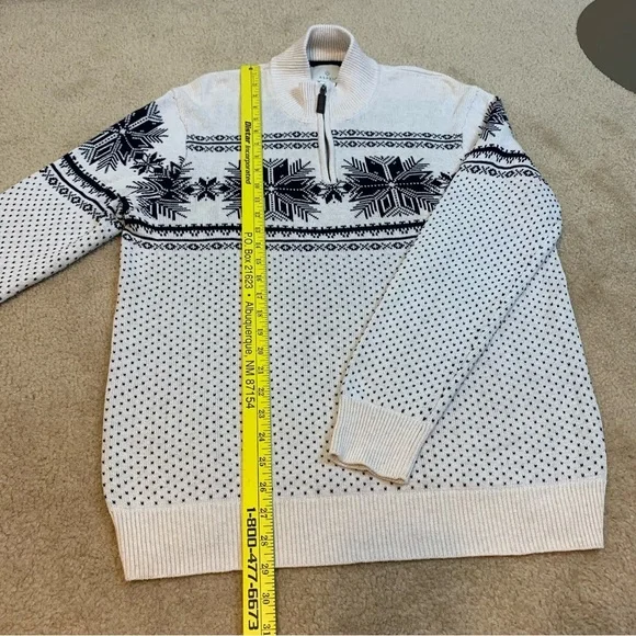 Men’s Fair Isle 1/4 Zip Aspen Sweater- Sz M - Picture 8 of 15